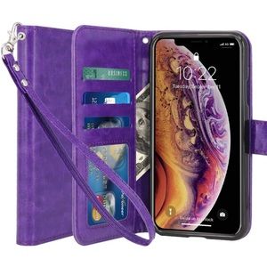 LK Purple Leather Wallet